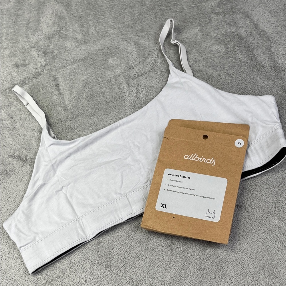 NEW Allbirds XL Anytime Bralette‎ Women's Light Grey